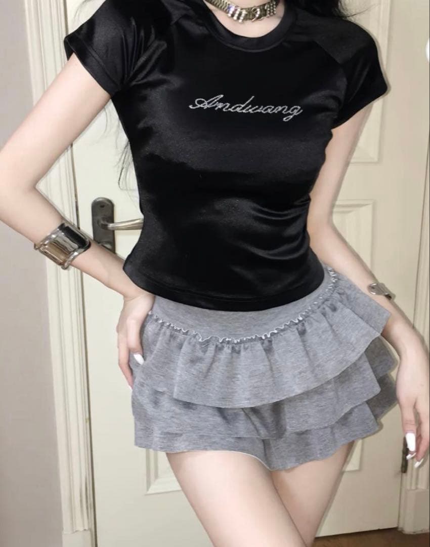 andwang and bijou tee black 002サイズ